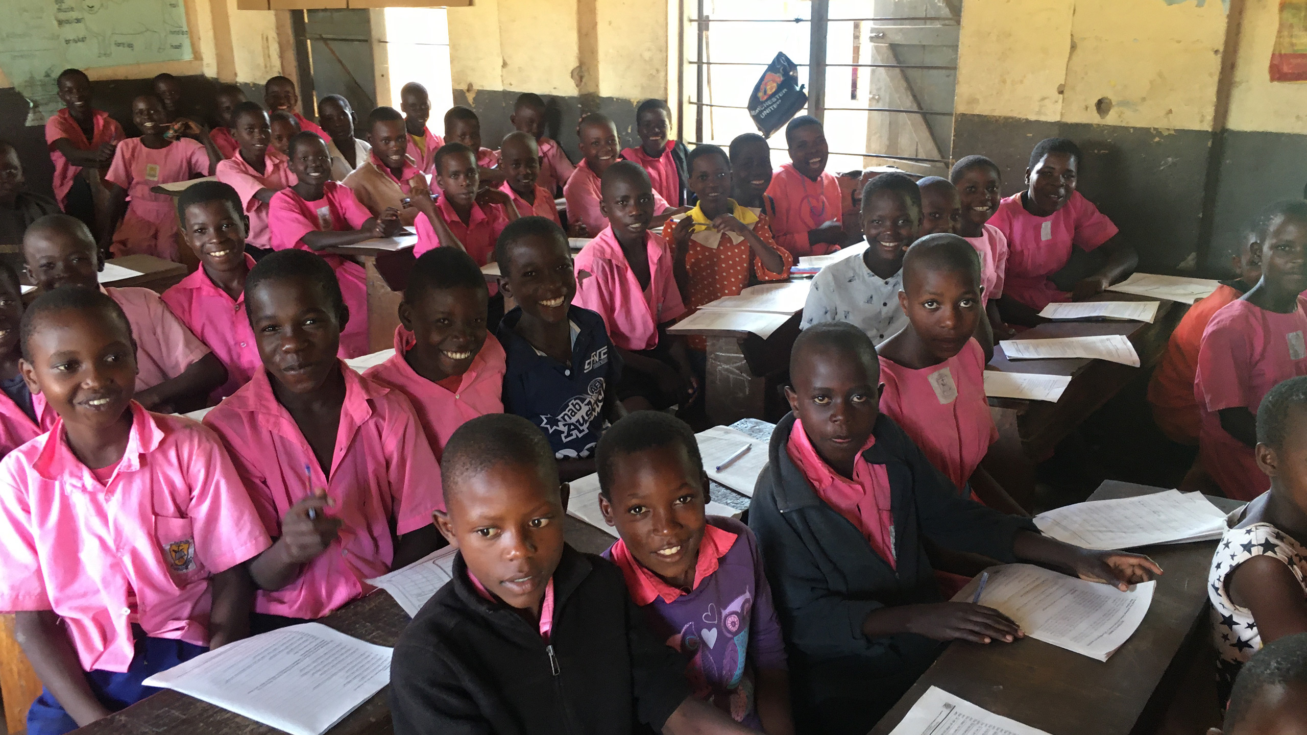 NGO project in class in Uganda